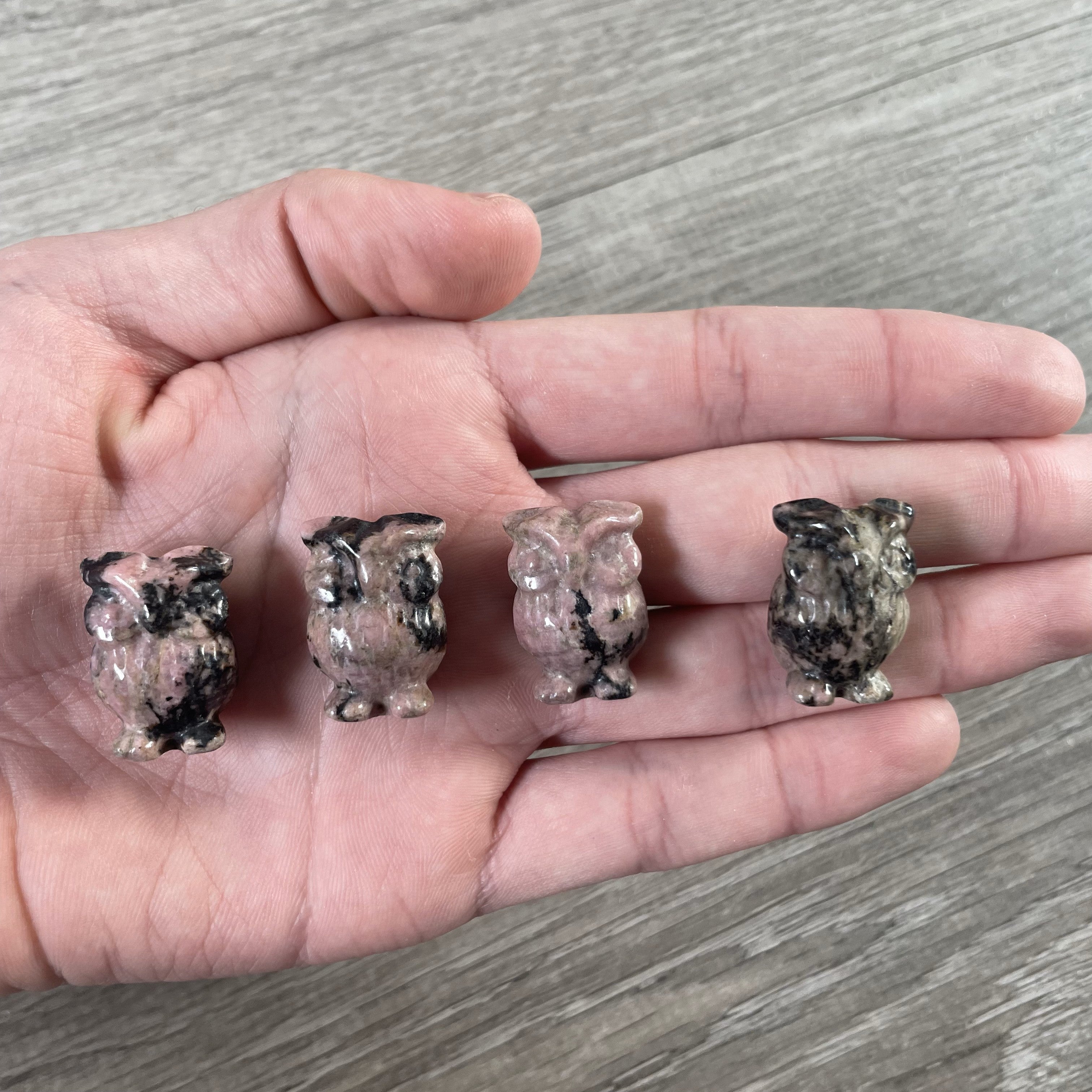 Gemstone Owl Figurine – Small Crystal Owl Decor