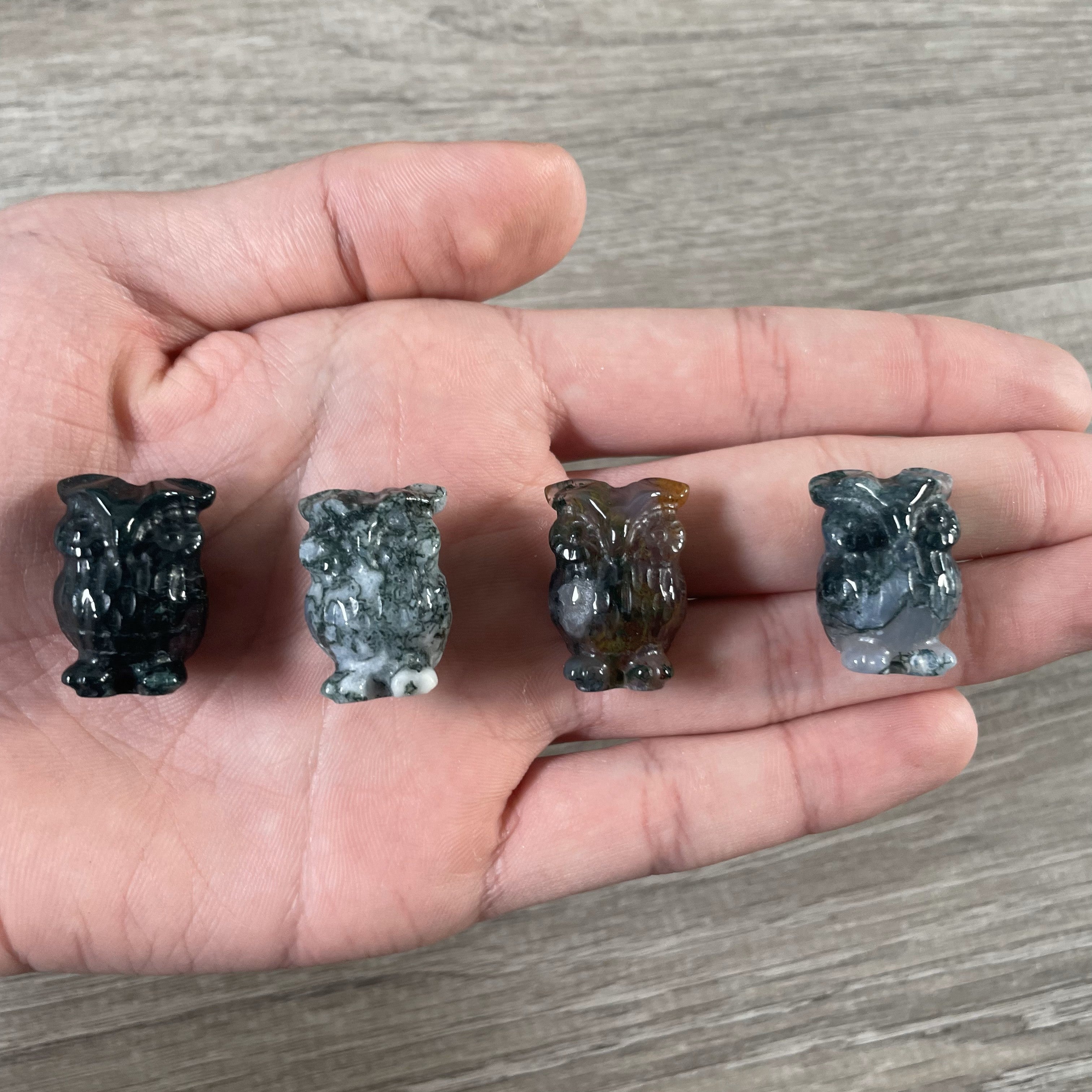 Gemstone Owl Figurine – Small Crystal Owl Decor