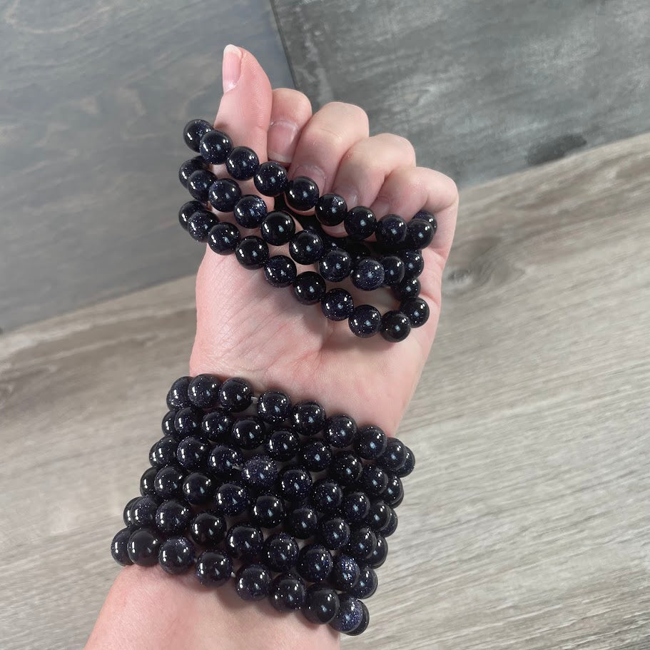 blue goldstone gemstone bracelet wholesale lot