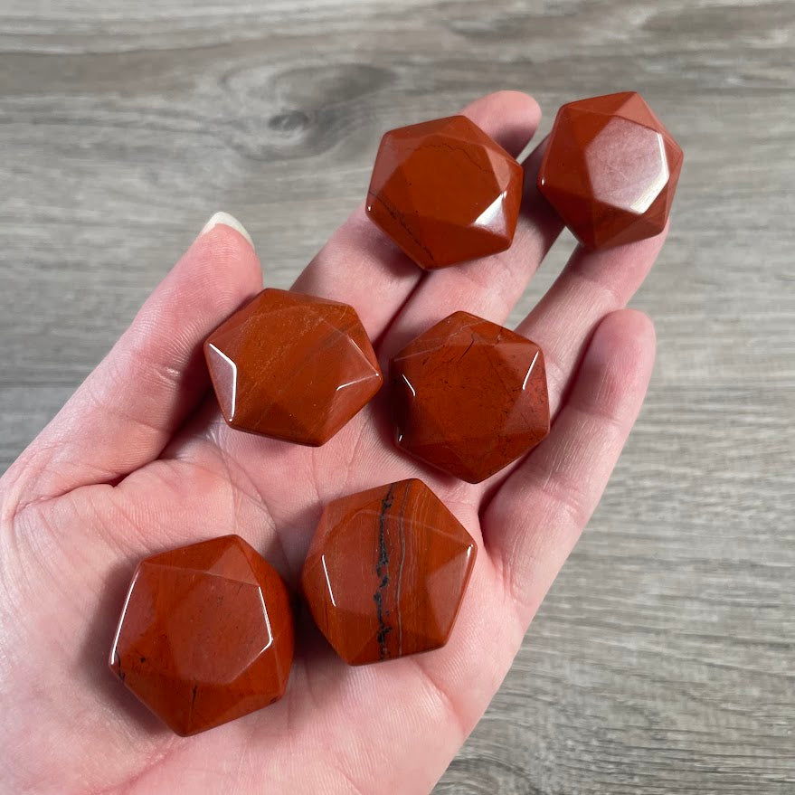 red jasper metaphysical gemstone Star of David carving wholesale