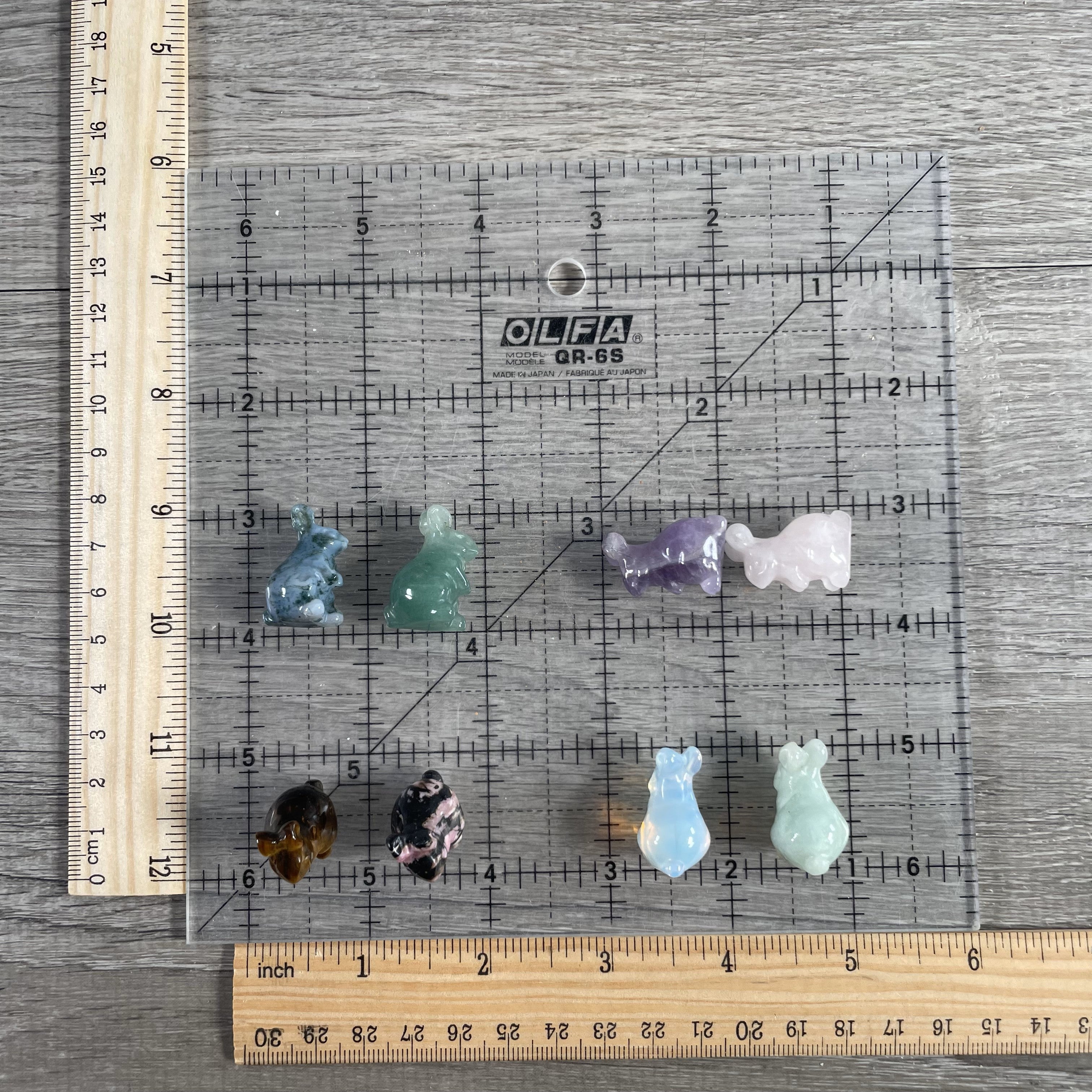 Bunny Rabbit Figurine Small Carved Gemstone Figurine