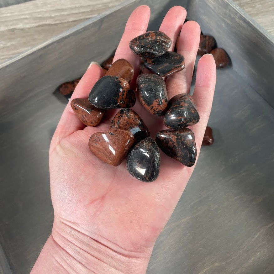 Tumbled Mahogany Obsidian for crystal retailers