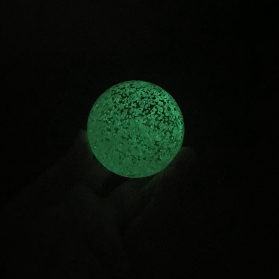 gift shop glow in the dark glass orb