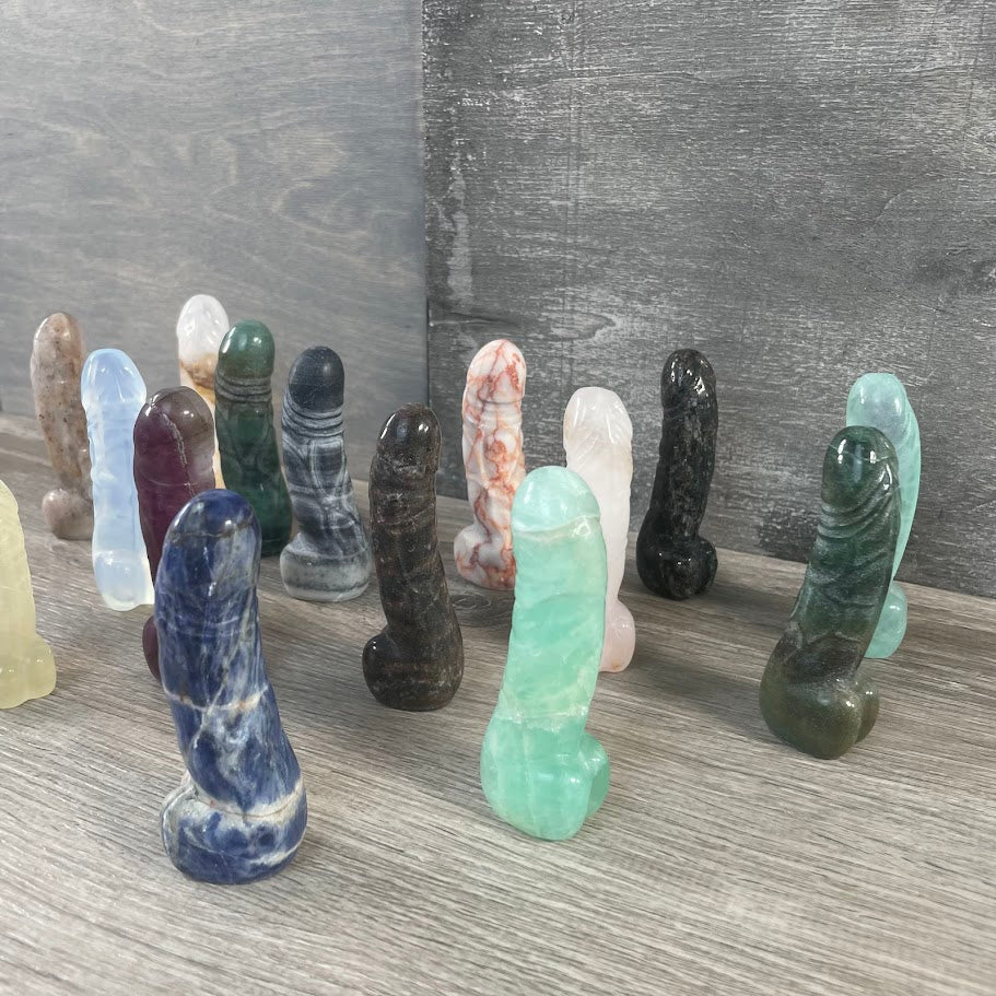 assorted gemstone crystal carvings for gift shops