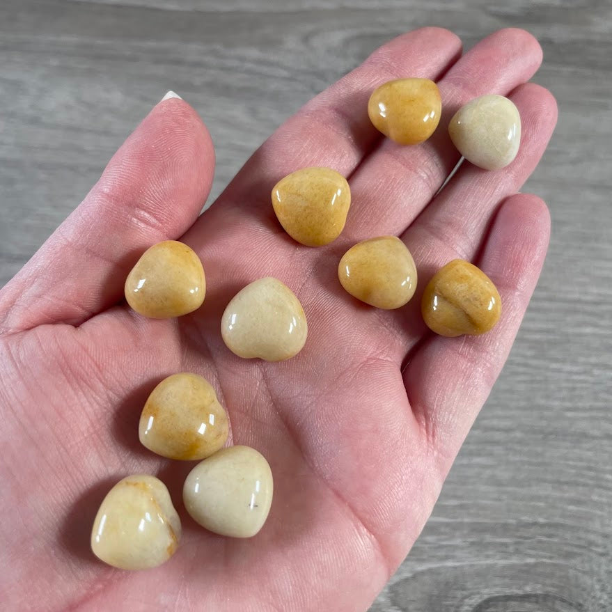 golden quartz small pocket hearts for retailers