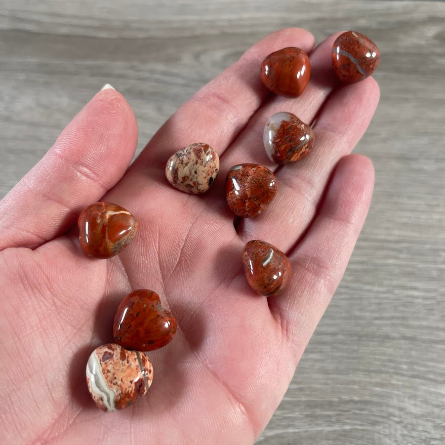 red jasper pocket hearts for bulk buyers