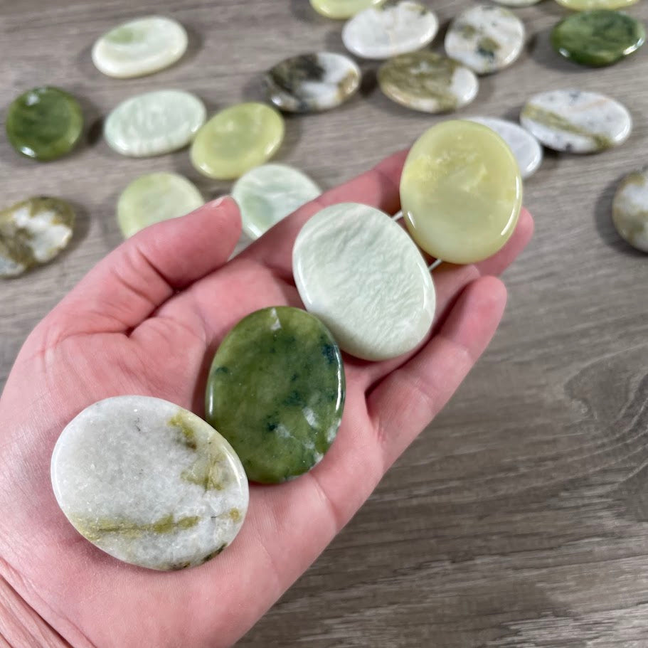 Oval Gemstone Worry Stones – Bulk Polished Pocket Crystals
