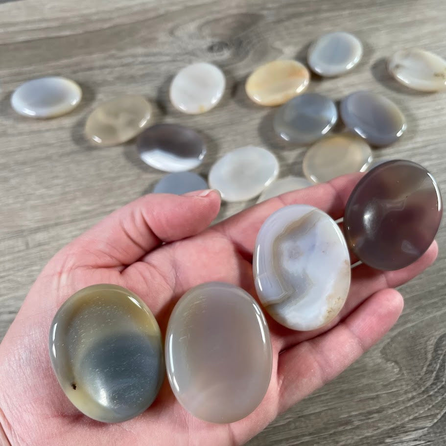 Oval Gemstone Worry Stones – Bulk Polished Pocket Crystals