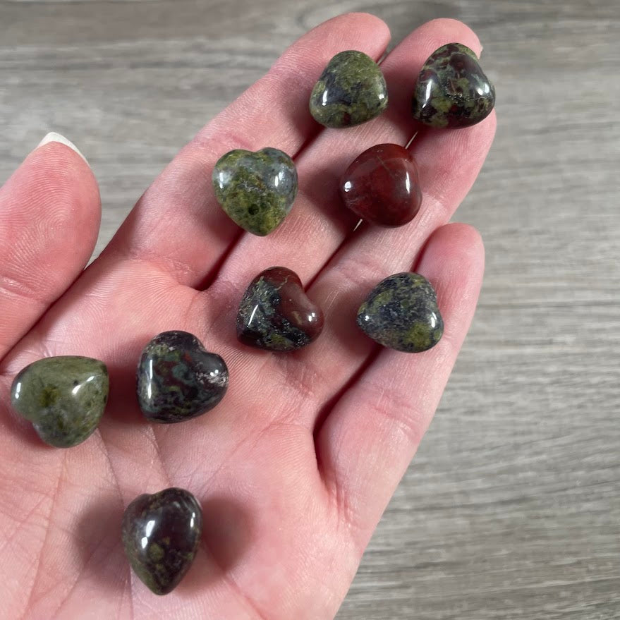 Dragon bloodstone gemstone heart wholesale supplier