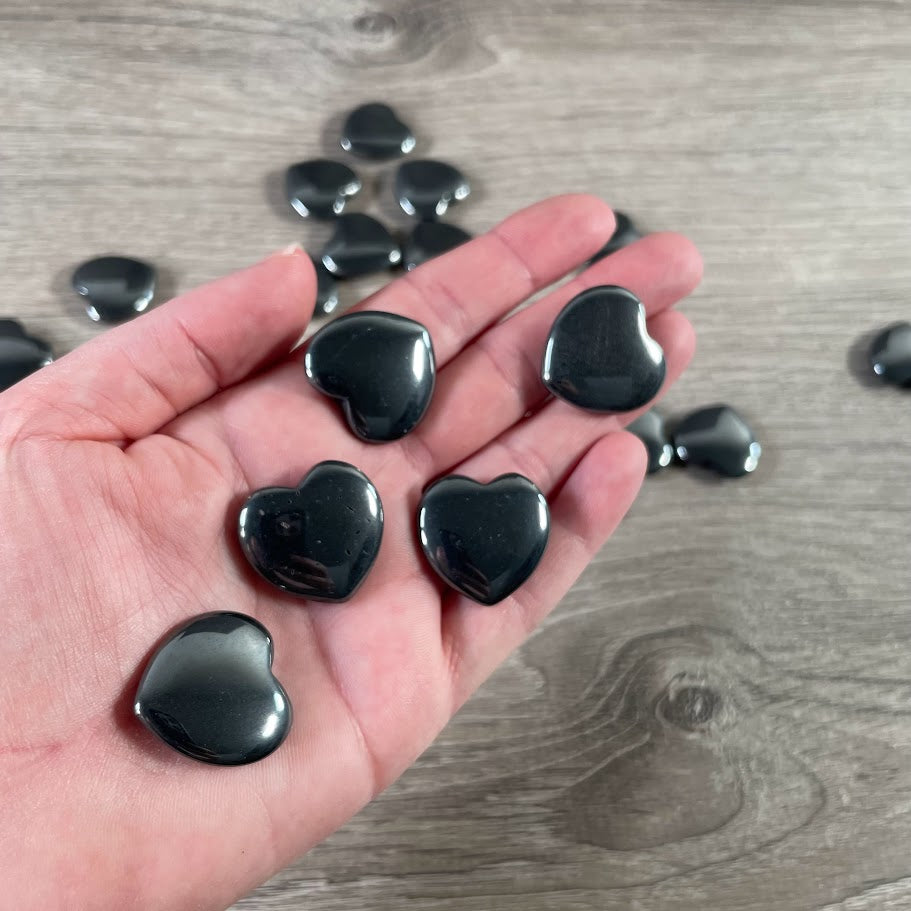 hematite heart 1-inch polished wholesale crystals