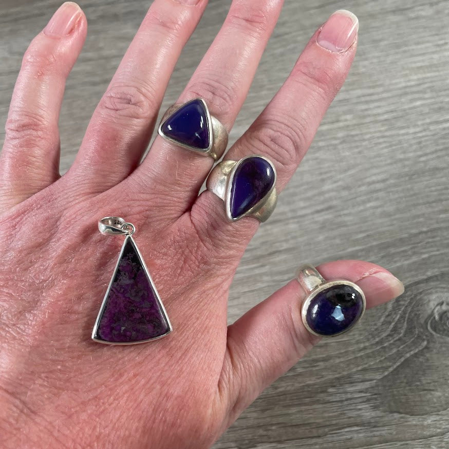 Artisan sugilite gemstone jewelry in bulk