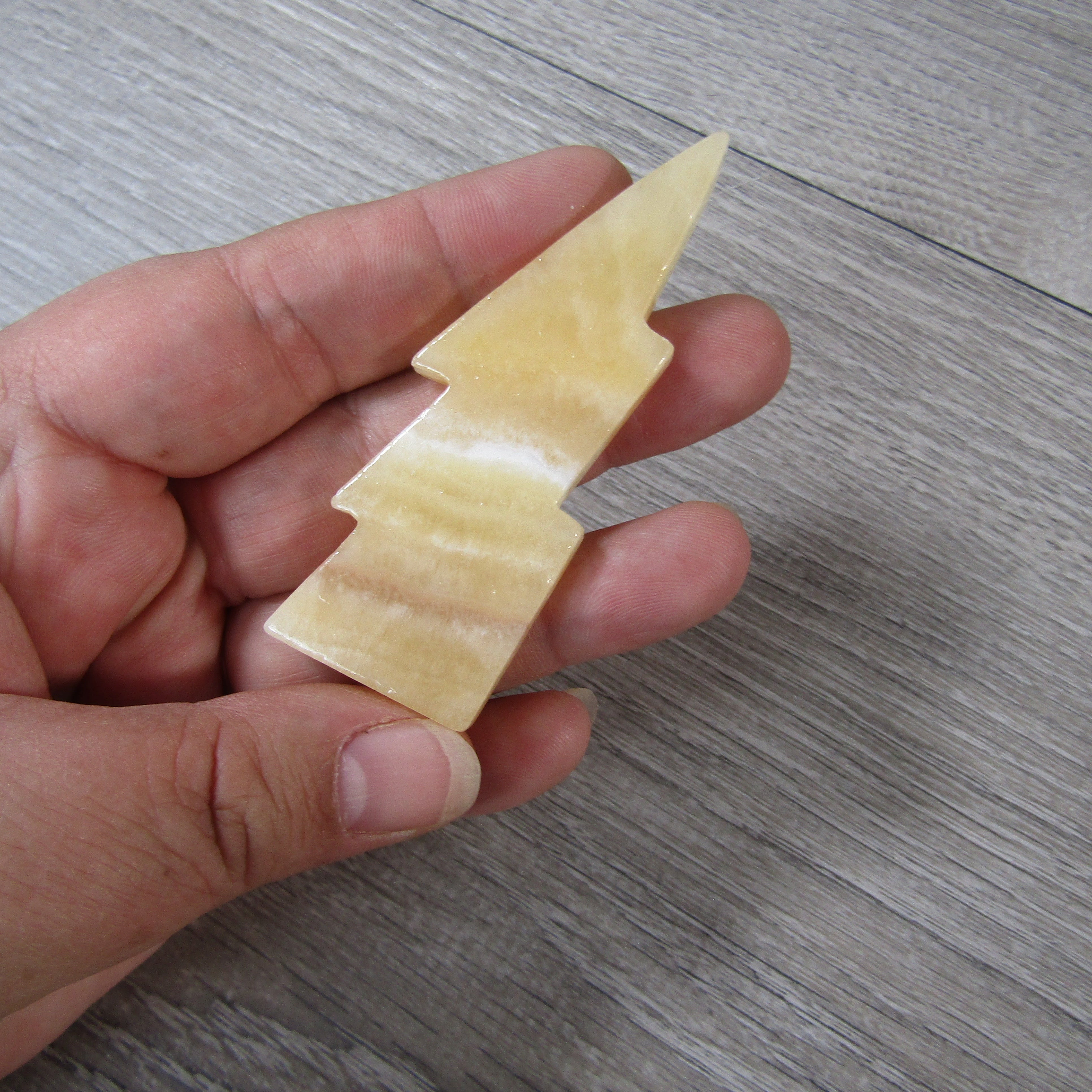 orange calcite bulk lightning bolt crystals
