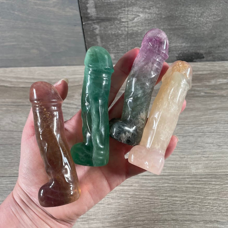 Large Fluorite carved gemstone penis novelty for wholesale resale