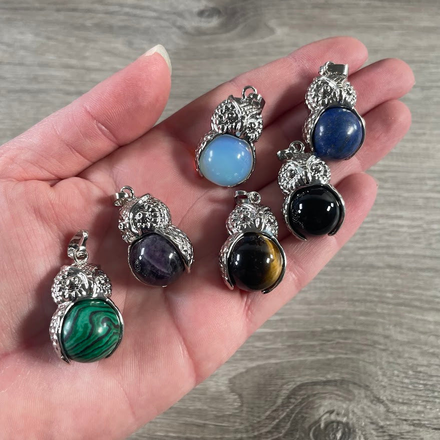 Assorted gemstone wholesale owl jewelry