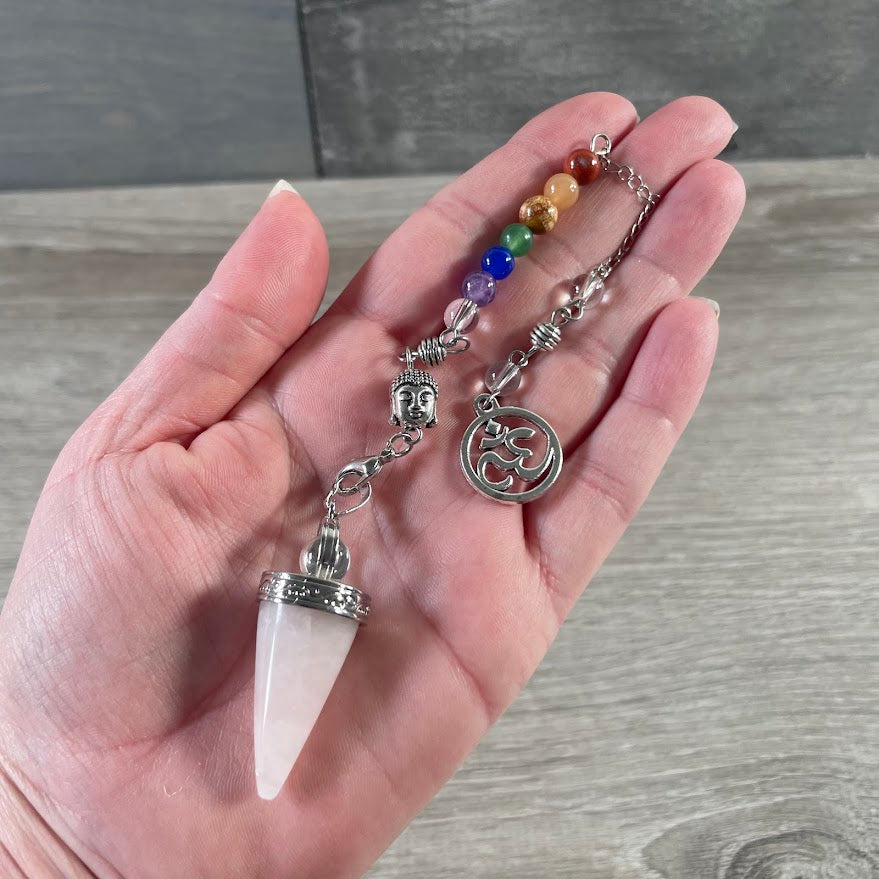 rose quartz chakra crystal pendulum wholesale