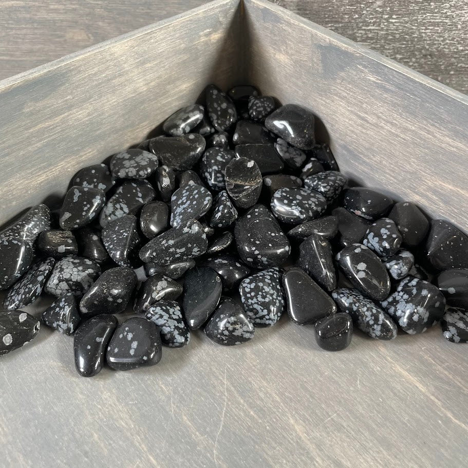 Snowflake obsidian polished crystals for metaphysical shops