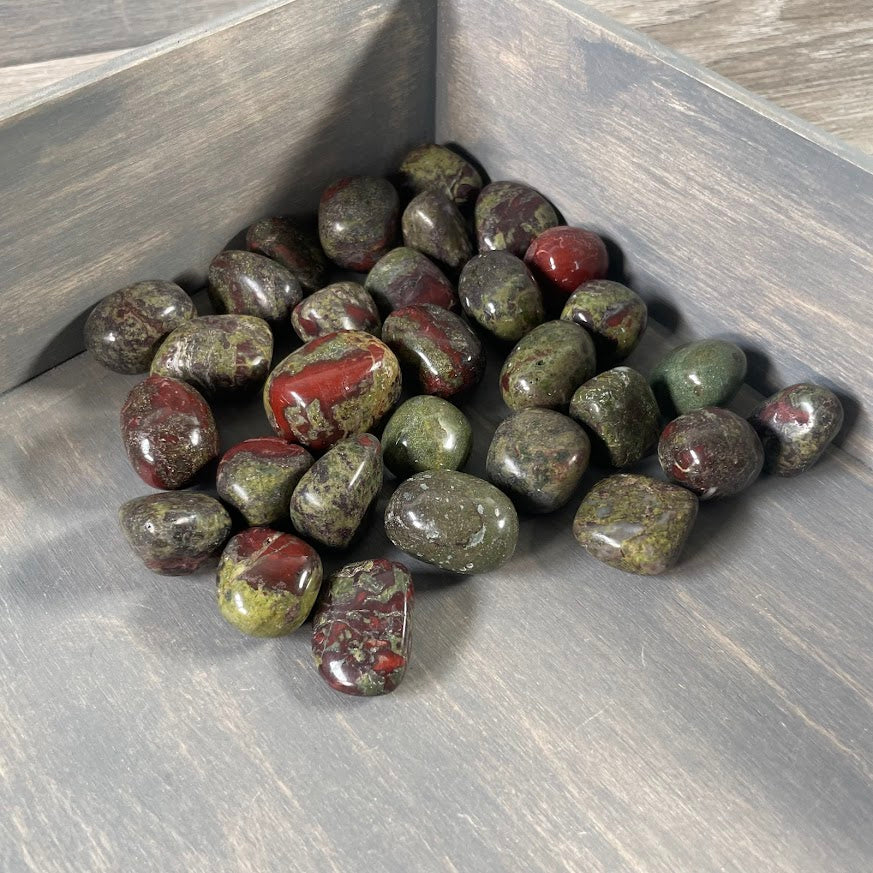 1-pound lot of tumbled Bloodstone for metaphysical shops