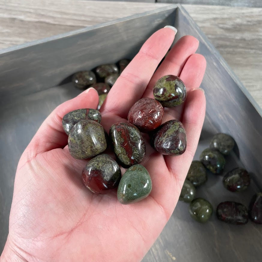Polished Dragon Bloodstone crystals for crystal retailers