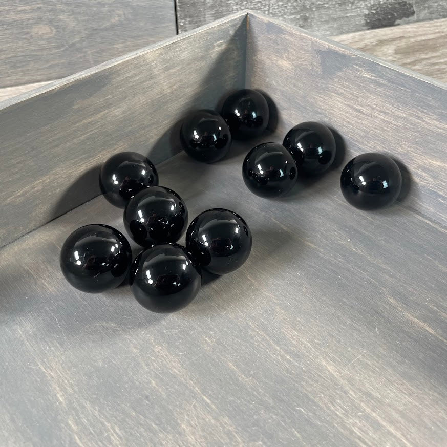 Volcanic glass black sphere for metaphysical wholesale