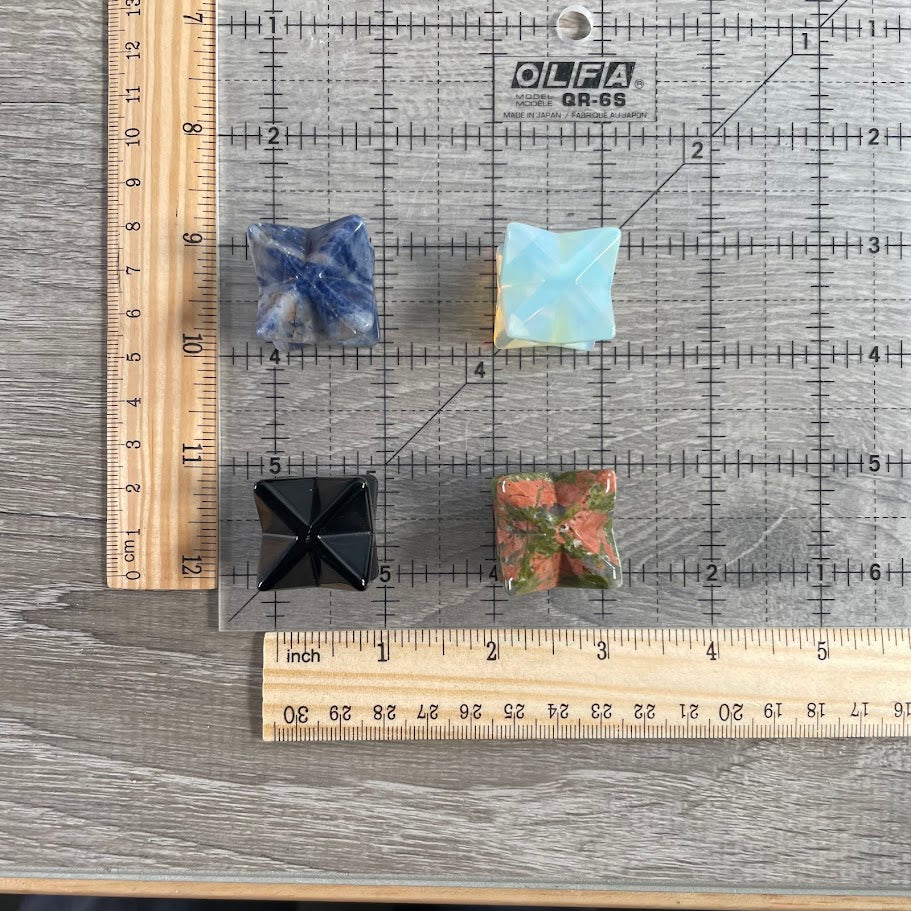 Assorted medium size merkabas for new age and metaphysical stores