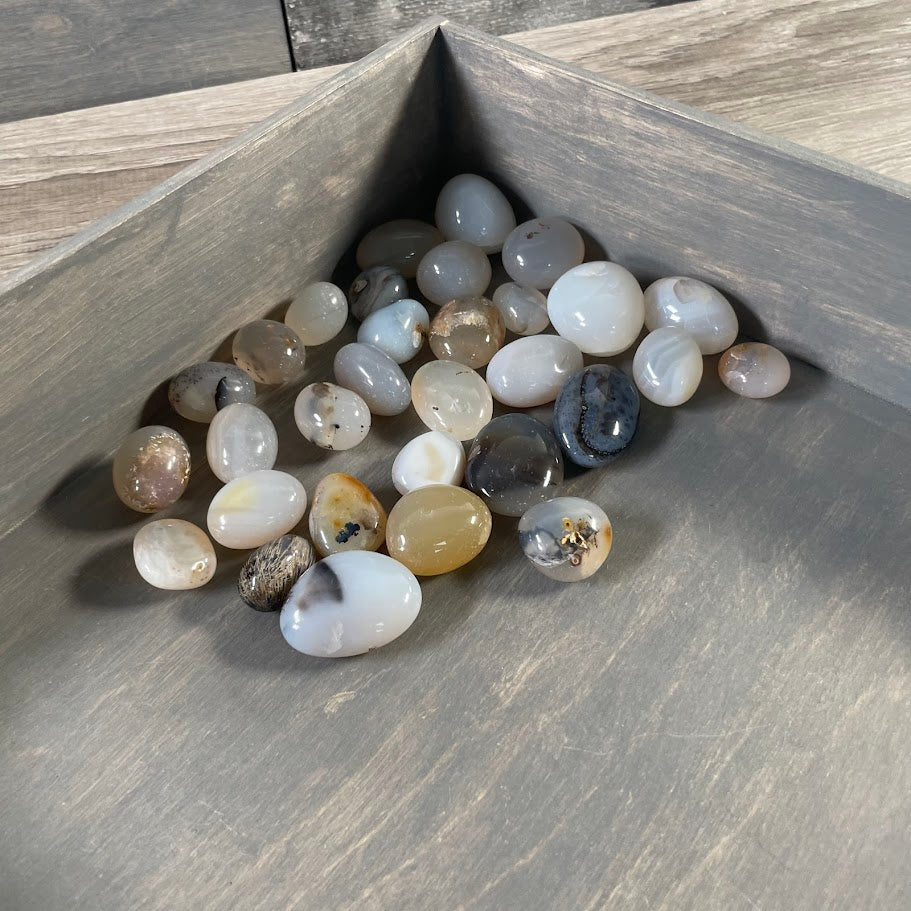 Healing stone assortment dendritic agate tumbled pieces