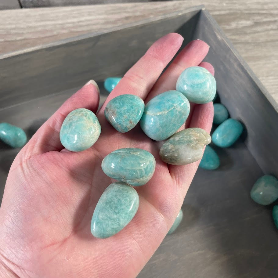 tumbled energy healing crystals wholesale - amazonite