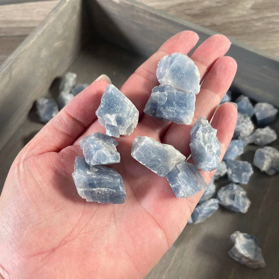 Wholesale Blue Calcite mineral specimen pieces