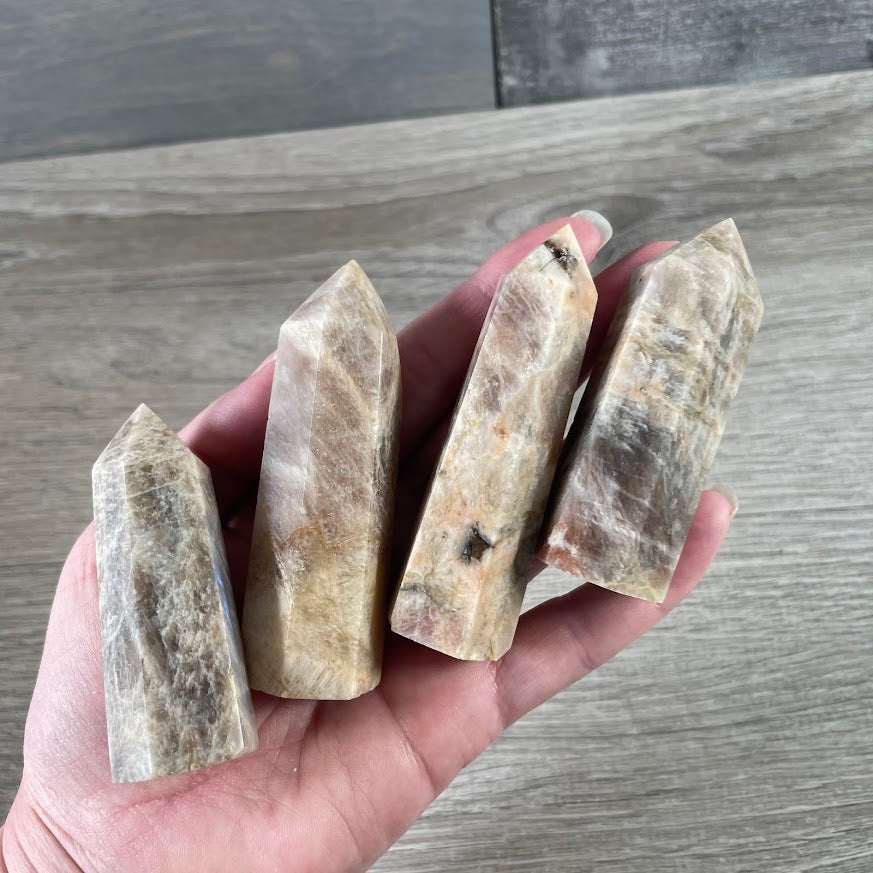 moonstone natural stone obelisk for metaphysical shops