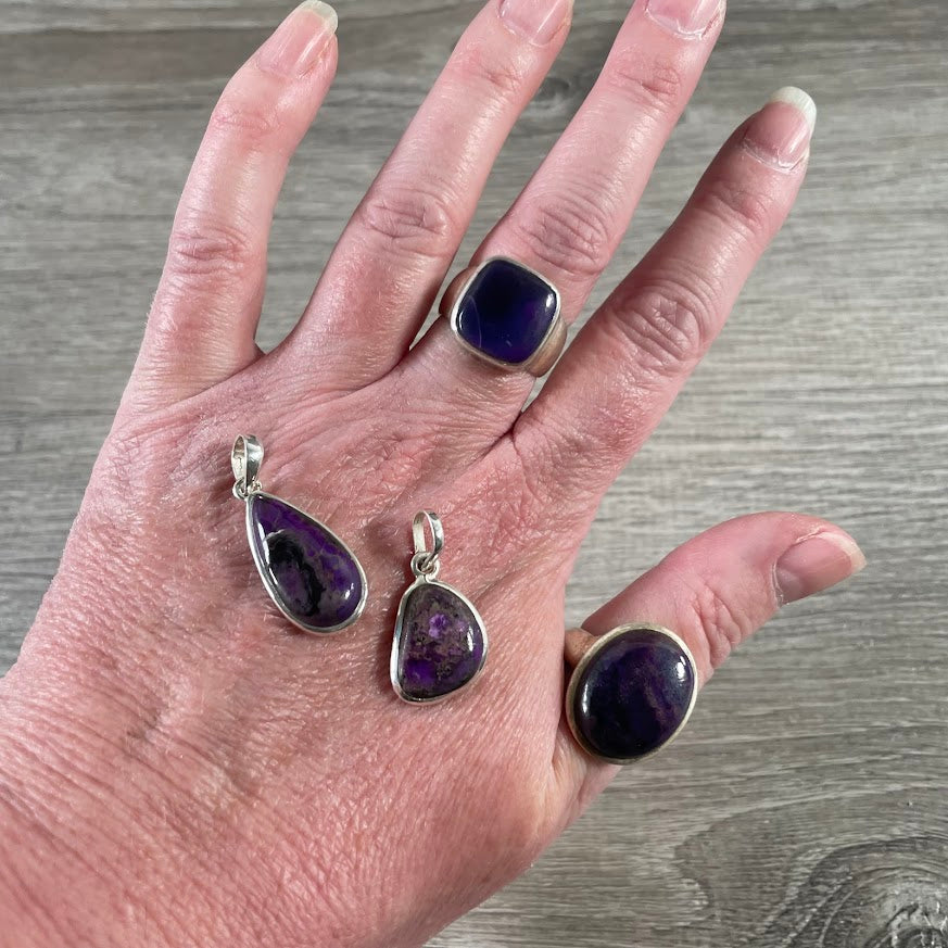 Sugilite Sterling Silver Jewelry – Bulk Rings & Pendants for Crystal Shops