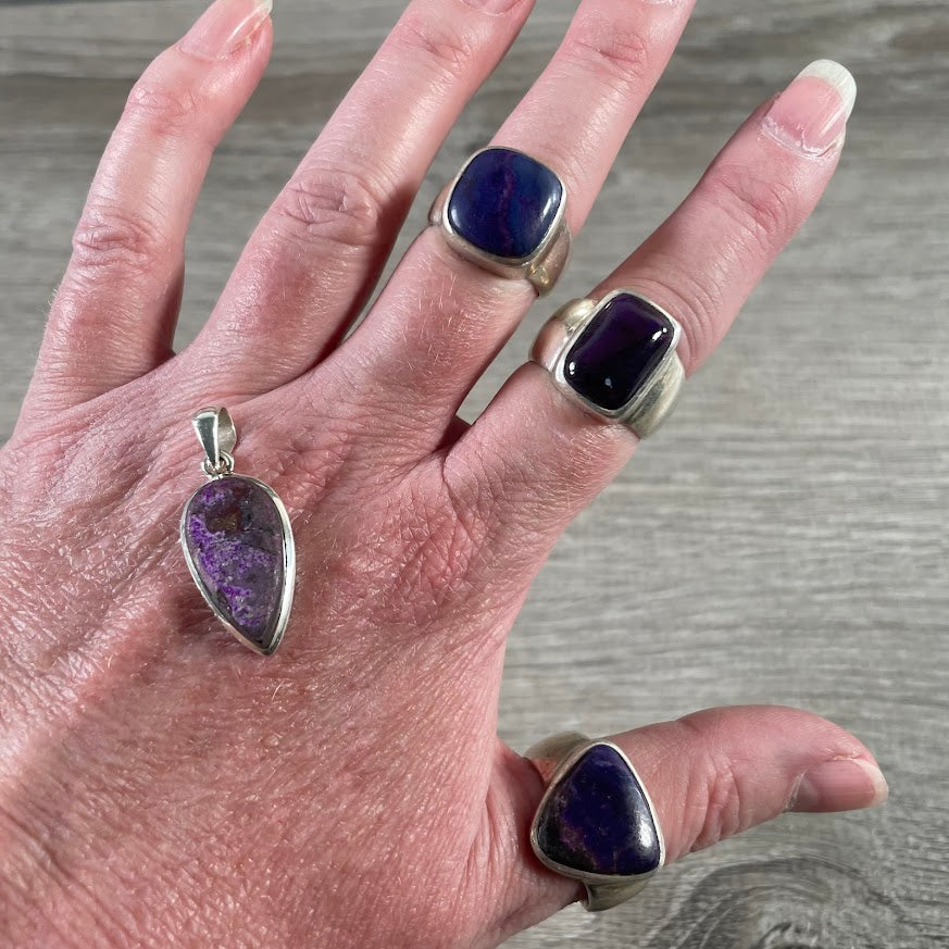 Sugilite Sterling Silver Jewelry – Bulk Rings & Pendants for Crystal Shops
