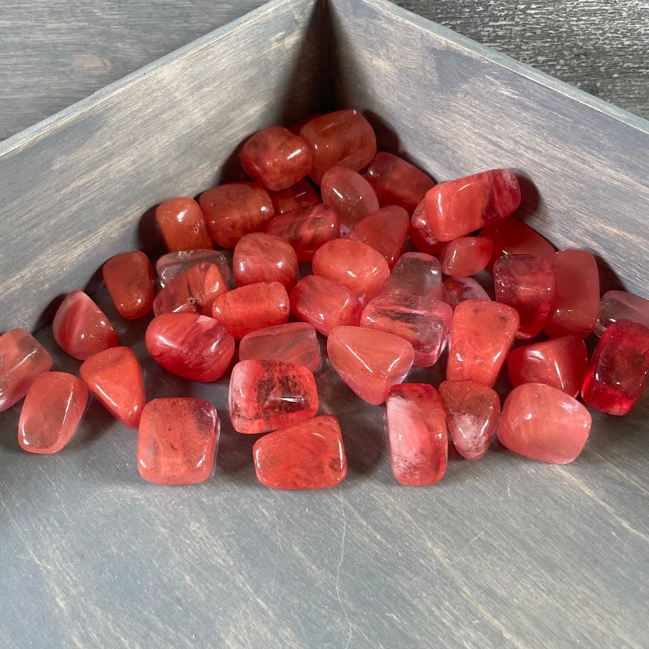 Polished Cherry Quartz crystals wholesale for chakra and energy work