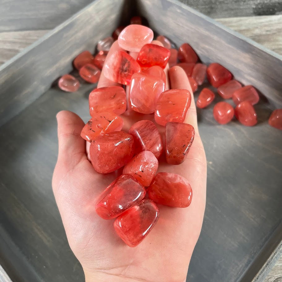 Cherry Quartz bulk crystals in 1 lb lot for retailers