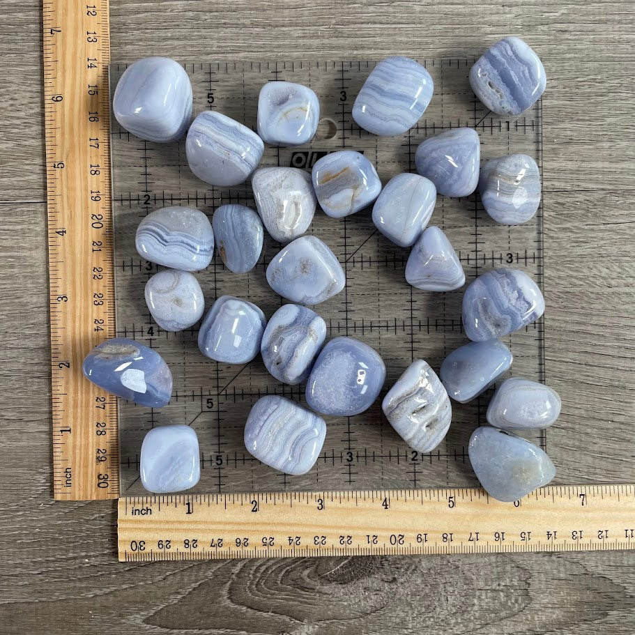 blue lace agate polished stones wholesale lot