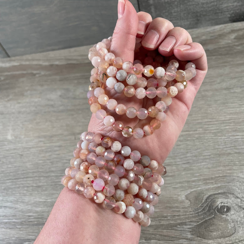 Polyhedral Gemstone Bracelet 8mm – Assorted Crystals for Retail and Gift Shops