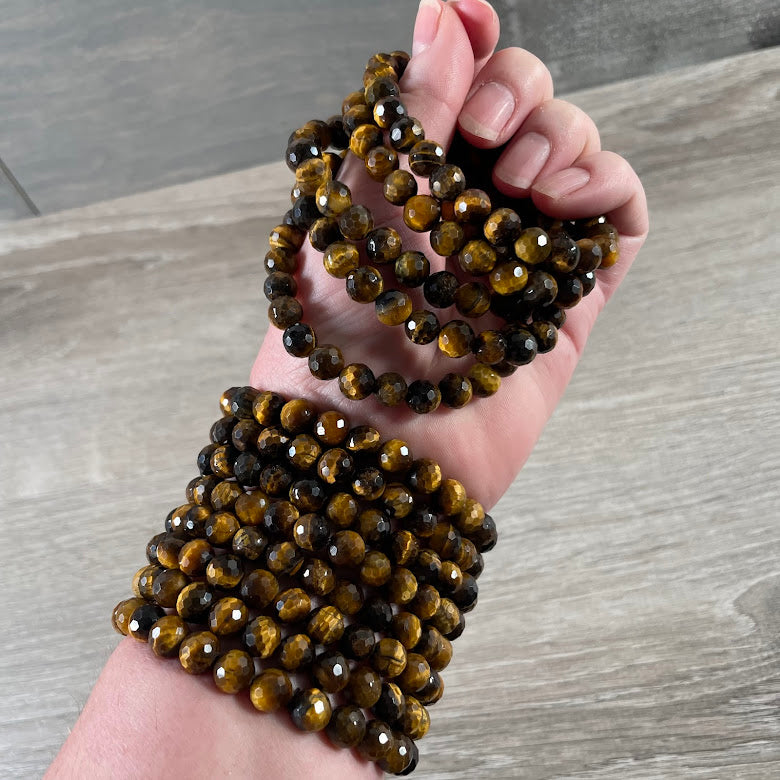 Polyhedral Gemstone Bracelet 8mm – Assorted Crystals for Retail and Gift Shops