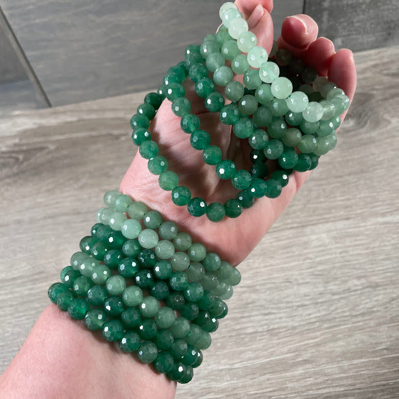 Polyhedral Gemstone Bracelet 8mm – Assorted Crystals for Retail and Gift Shops