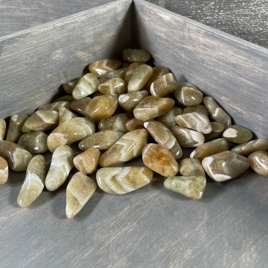 Green amethyst bulk tumbled stones for shops