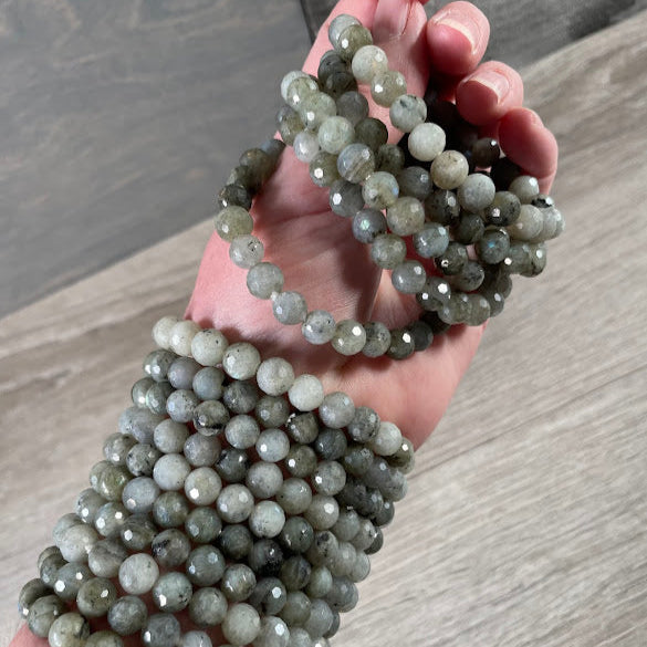 Polyhedral Gemstone Bracelet 8mm – Assorted Crystals for Retail and Gift Shops