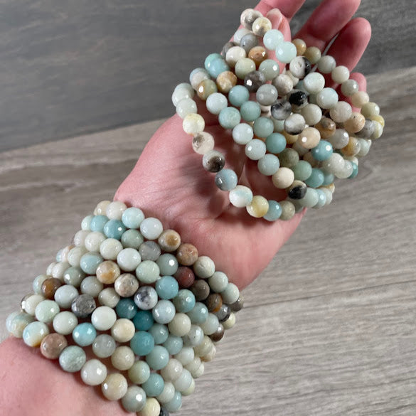 Polyhedral Gemstone Bracelet 8mm – Assorted Crystals for Retail and Gift Shops