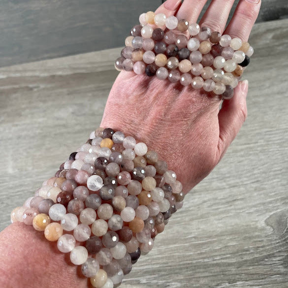 Polyhedral Gemstone Bracelet 8mm – Assorted Crystals for Retail and Gift Shops