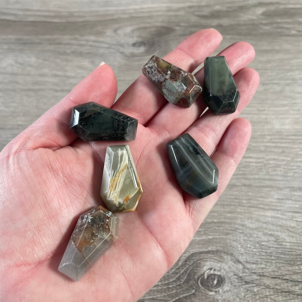 African bloodstone small coffins for retailers