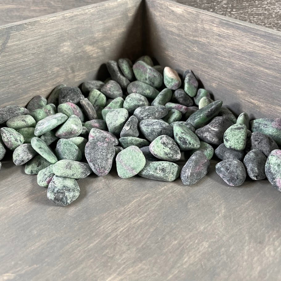 Bulk Ruby in Zoisite tumbled stones for resale