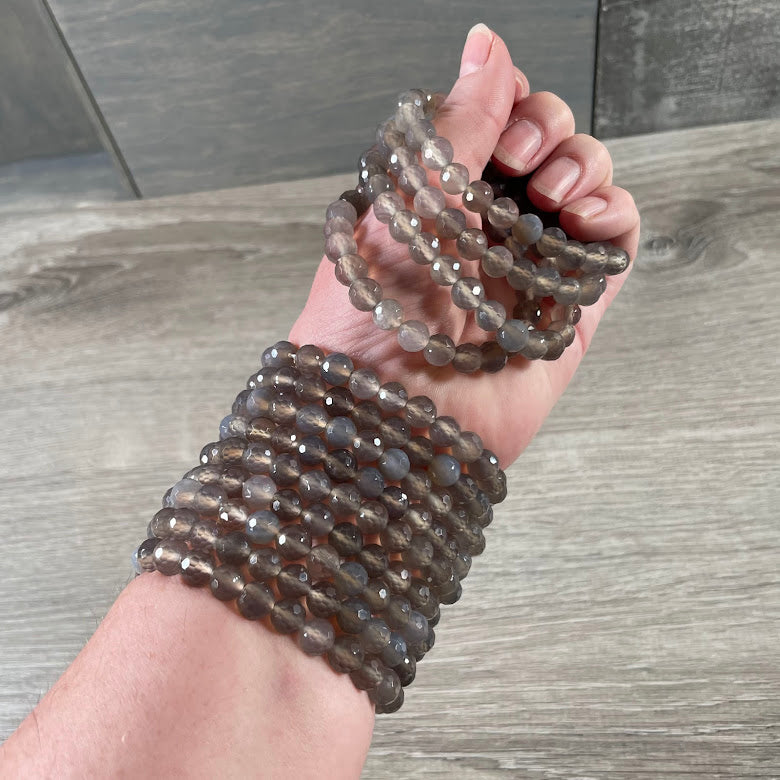 Botswana Agate polyhedral gemstone bracelet in bulk