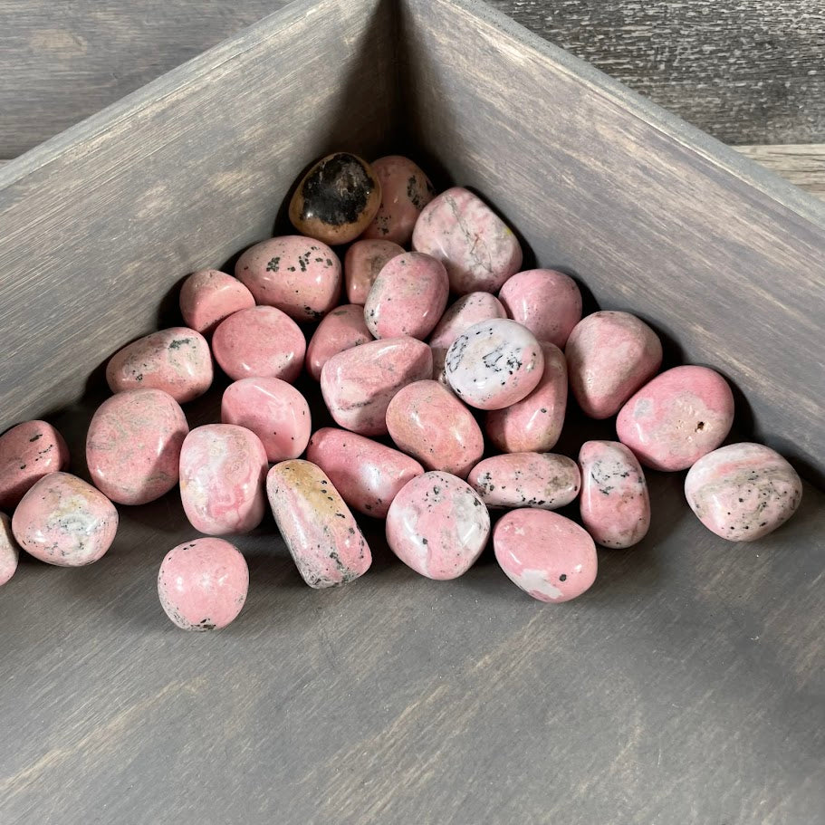 Wholesale Rhodonite stones pink and black patterns