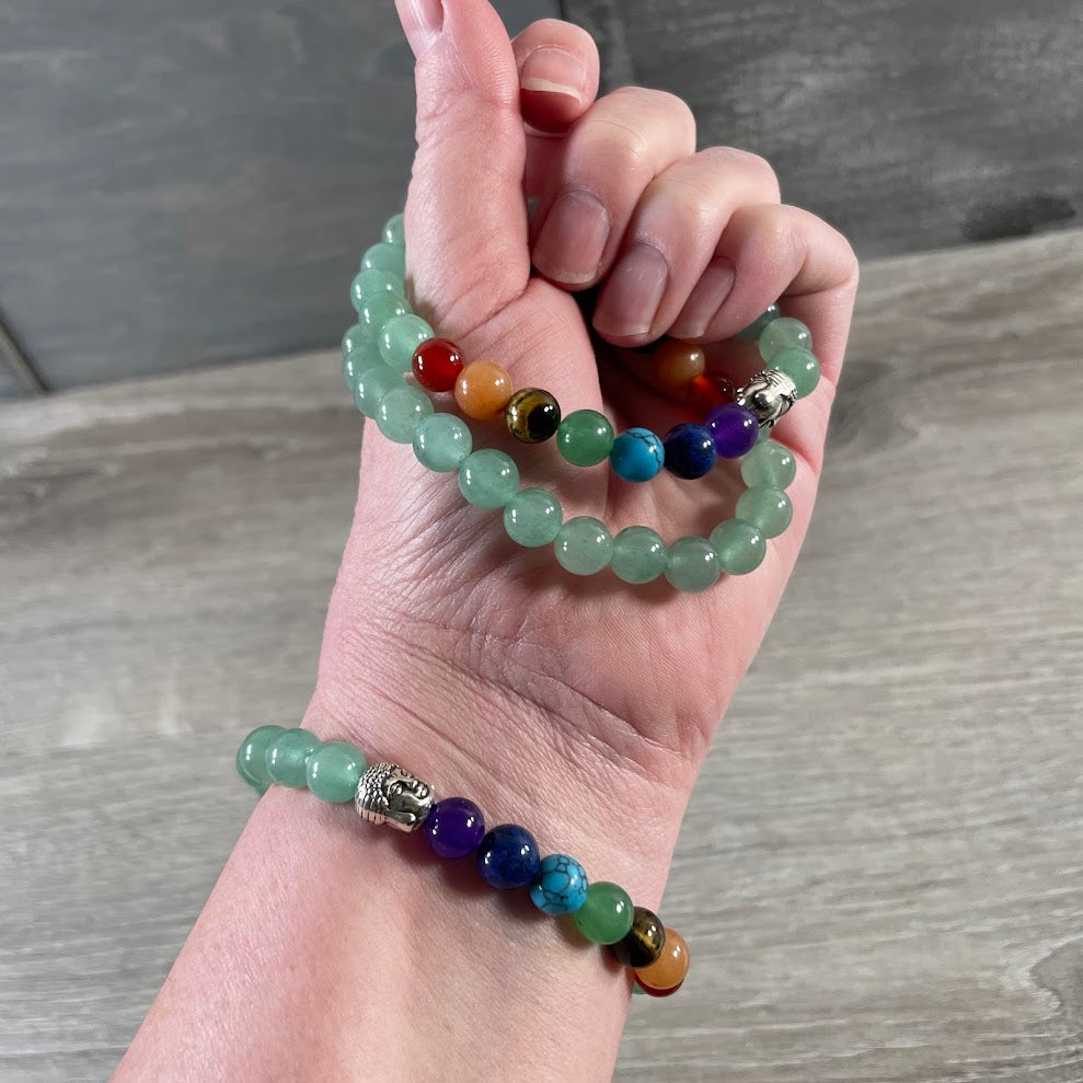 Aventurine 8mm gemstone chakra healing bracelet wholesale
