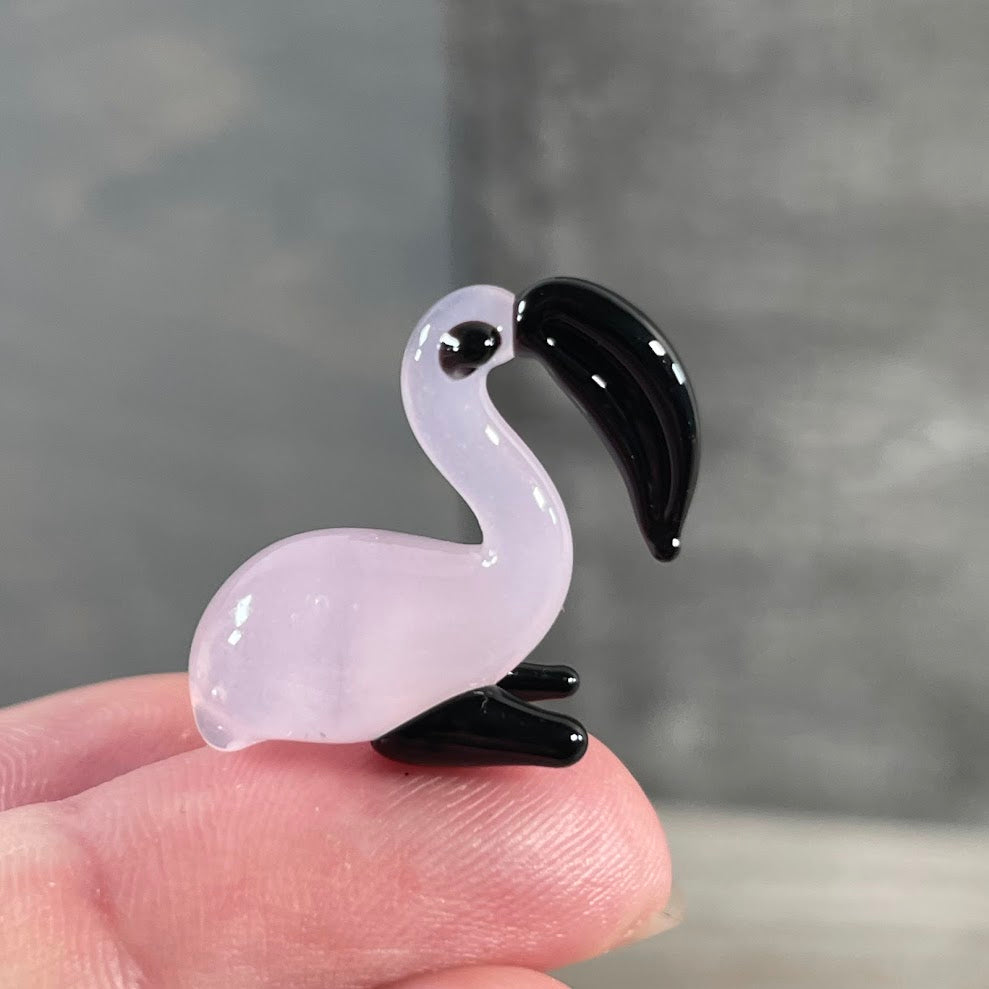 Flamingo cute glass animal figurines for boutique gift displays
