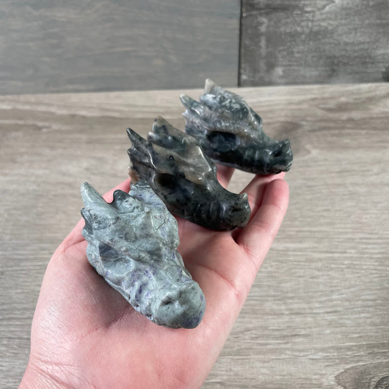 Peace Jade metaphysical shop supplies - dragon skulls