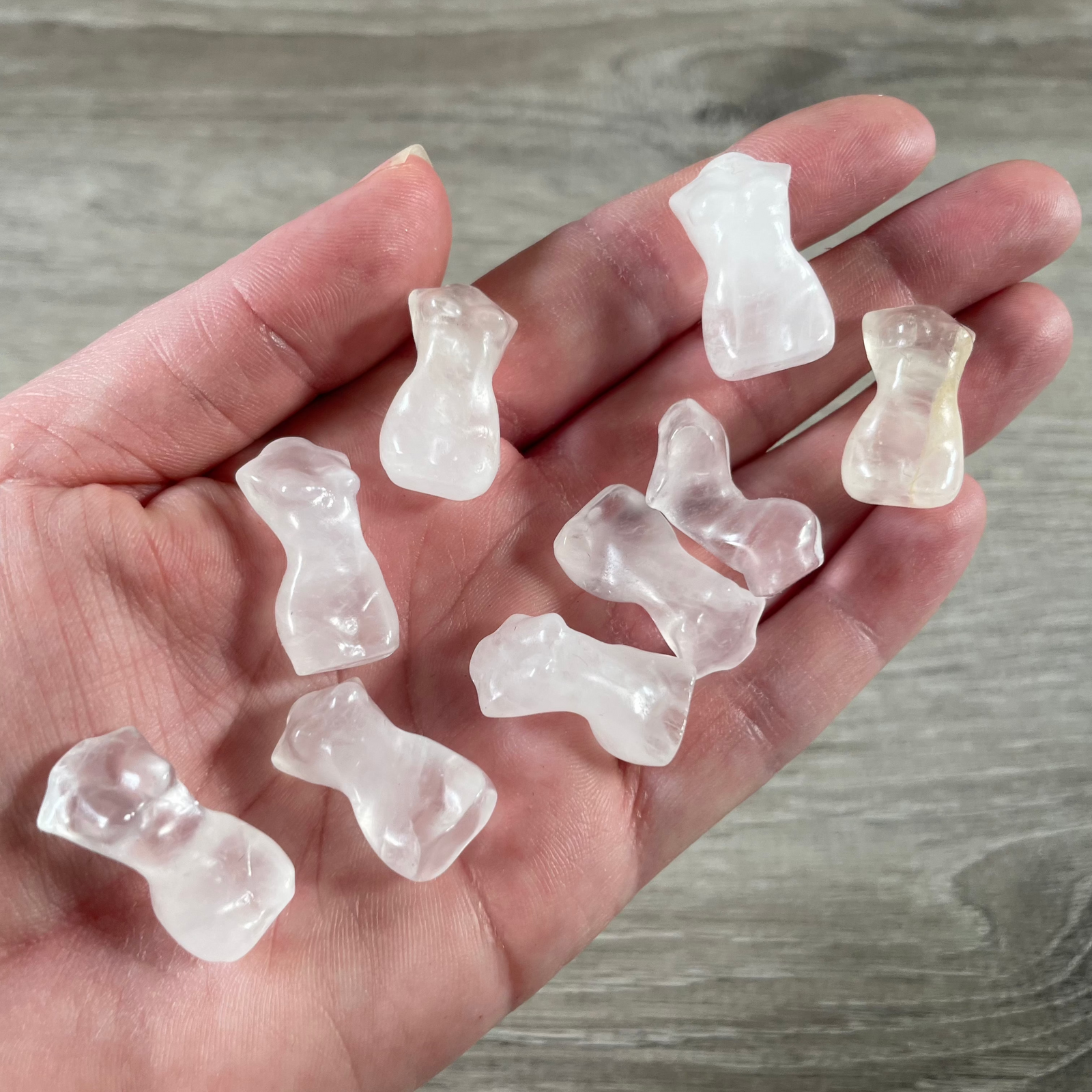 Clear Quartz Carved goddess figurine for spiritual retail use