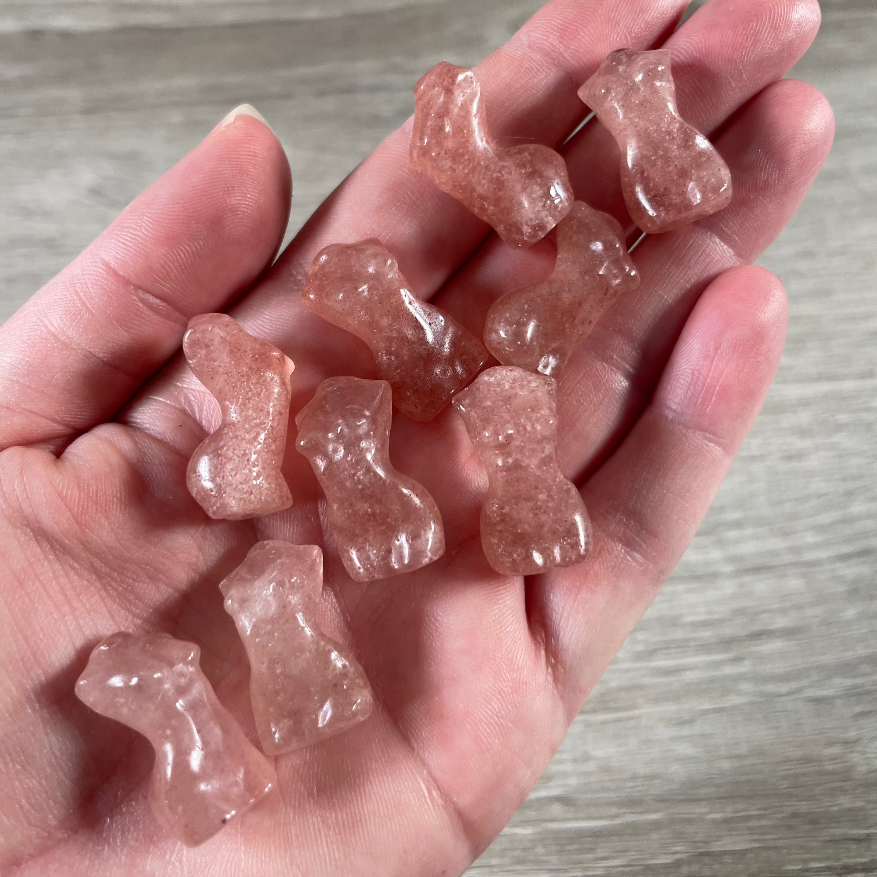 Strawberry quartz Divine feminine sculpture for gift stores in bulk