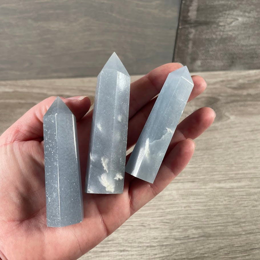 angelite medium crystal towers for gift sets and resale